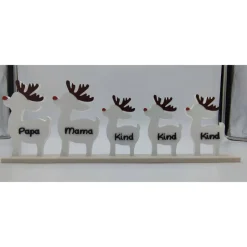 Clearance 3D Druck | Weihnachtsdeko personalisiert | Geschenk Weihnachten | Rentierfamilie | Dekoration Weihnachten | Rentiere Weihnachtsdeko