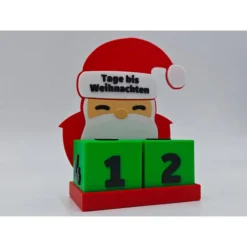 Adventskalender|MAKE3DTC 3D Druck | Weihnachtsmann | Countdown Kalender | Tage bis Weihnachten | Days until Christmas | Weihnachtszahlen | Weihna