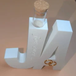 3D Geschenkkarte JA mit Reagenzglas, Geldgeschenk Hochzeit, Gutscheinhalter Geldgeschenke