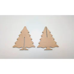 New 3D Tannenbaum Set aus Balsa-Holz – 3er-Set steckbare Weihnachtsbaum Deko, Laser Cut, skandinavisch Weihnachtsdeko