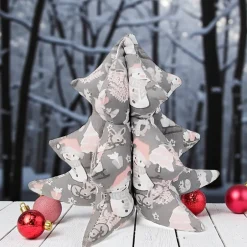 Clearance 3D Weihnachtsbaum, Weihnachtsdekoration grau und rosa Weihnachtsdeko