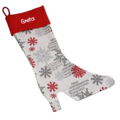 Sale Damenstiefel Nikolausstiefel Schneeflocke mit Namen  - Nikolaussocke personalisiert Geschenk zum Nikolaus Advent Nikolausstiefel