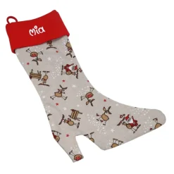 Nikolausstiefel|Mein Name Damenstiefel Nikolausstiefel Elch mit Namen - Nikolaussocke personalisiert - Geschenk zum Nikolaus Advent Weihnachten