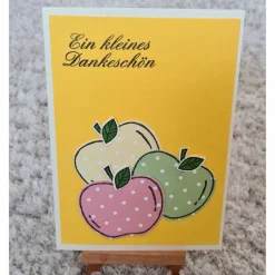 Clearance Danksagungskarte " Ein kleines Dankeschön " süße Äpfel Glückwunschkarten