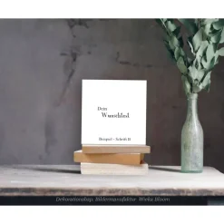 Best DEIN WUNSCHTEXT, Holzblock Holzschild, personalisierbare minimalistische Wanddeko zum Aufhängen oder Hinstellen Geschenke