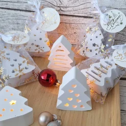 Clearance Deko Bäume mit Ballonlicht im Organzasäckchen ~ Lichtbäume ~ Weihnachtsbaum ~ Weihnachten Kerzen & Beleuchtung