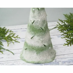 Deko Filz Tannenbaum aus dem Naturmaterial Wolle in Handarbeit gefilzt; Weihnachtsdeko