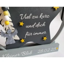 Clearance Deko für Sternenkinder | Holzstern für Sternenkind | Erinnerung an verstorbenes Kind | Andenken Fehlgeburt Mutmacher