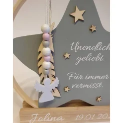 Sale Deko für Sternenkinder | Holzstern für Sternenkind | Erinnerung an verstorbenes Kind | Andenken Fehlgeburt Mutmacher