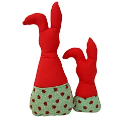 Discount Deko Hasen im 2er Set, Stoffhasen, Osterhasen mit Tasche Ostergeschenke