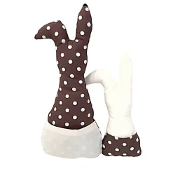 Best Deko Hasen im 2er Set, Stoffhasen, Osterhasen mit Tasche Ostergeschenke