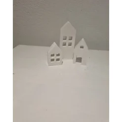 Weihnachtsdeko|Wildfangrosa & Nährabauke Deko Häuschen Set mit Kerze Keraflott