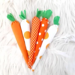 Osterdeko|Afrosteff Deko Karotten aus Stoff, 5 Stoff Karotten, Osterdeko, Frühlingsdeko