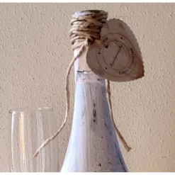 Discount Deko Sekt-Flasche  gekalkt im Vintagelook Geldgeschenke
