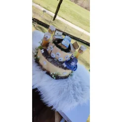 Best Deko Vatertag Geschenk Deko Vater auf Baumscheibe m Biergläser 34x25cm Dekoration