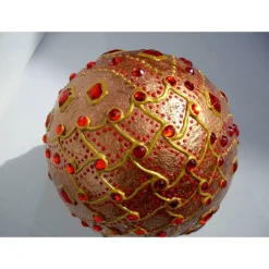 Clearance Dekoei KUPFERFEUER Acrylmalerei auf einem Keramikei Ostergeschenk Kunst Künstler-Ei Sammlerstück Unikat Ostereier