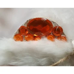 Best Deko-Ei orange Glitzersteine Holz zum Stellen Ostereier