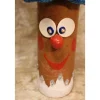 Dekofigur BOMMELWICHTEL Weihnachtswichtel witzige Upcyclingfigur aus Glasflasche m. handgestricktem Mützchen Weihnachtsdeko