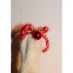 Best Dekofigur BÄUMCHENWICHTEL Weihnachtswichtel witzige Upcyclingfigur aus Sektflasche m. handgestricktem Mützchen Weihnachtsdeko