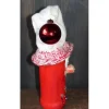Clearance Dekofigur GLITZERWICHTEL Weihnachtswichtel witzige Upcyclingfigur aus Glasflasche m. handgestricktem Mützchen Weihnachtsdeko