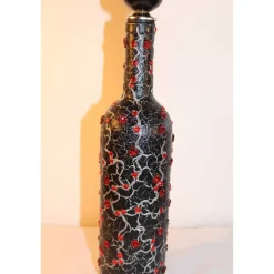 Clearance Dekoflasche RUBINROT Upcycling Flasche Geschenk Frauengeschenk zu Geburtstag Valentinstag Muttertag Geldgeschenk Kunst
