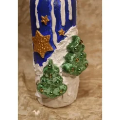Weihnachtsdeko|Susanne Hiebl...die etwas andere Art! Dekoflasche WINTERLANDSCHAFT Upcycling bemalte Glasflasche Geschenk Winterdeko Wohndeko Weihnachtsdeko