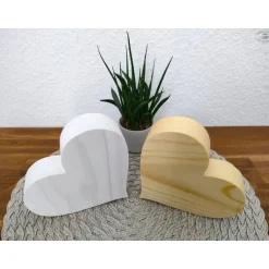 Valentinstagsgeschenke|Hübsches Aus Holz Dekoherz mit individueller Wunschgravur, natur / Holzherz / Herz aus Holz / Holzdeko