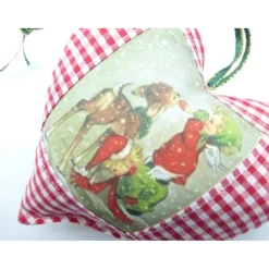 Weihnachtsdeko|hessmade Dekoherz 'Rehkitz-Fütterung', Unikat
