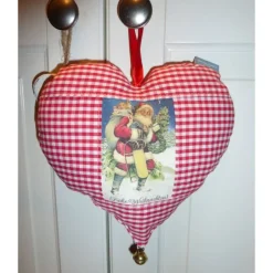 Weihnachtsdeko|hessmade Dekoherz 'Weihnachtsmann', Tür/Fenster/Baumschmuck, Unikat