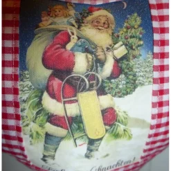 Weihnachtsdeko|hessmade Dekoherz 'Weihnachtsmann', Tür/Fenster/Baumschmuck, Unikat