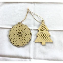 Baumschmuck|HOBBYHAUS Dekohänger 2er Set für Weihnachten aus Holz von
