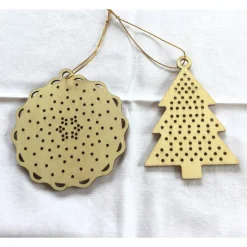Baumschmuck|HOBBYHAUS Dekohänger 2er Set für Weihnachten aus Holz von