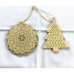 Baumschmuck|HOBBYHAUS Dekohänger 2er Set für Weihnachten aus Holz von