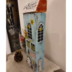 Weihnachtsdeko|GIDDIS FILZBOUTIQUE Deko-Holz-Weihnachtshaus, handbemalt