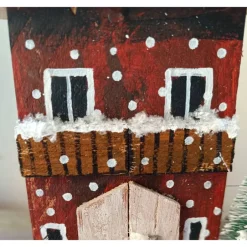 Clearance Deko-Holz-Winterhäuser, handbemalt Weihnachtsdeko