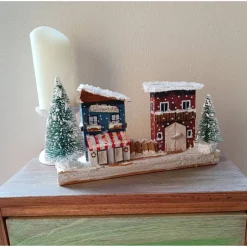 Clearance Deko-Holz-Winterhäuser, handbemalt Weihnachtsdeko