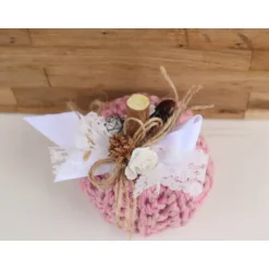 Herbst|DeinAccessoires Dekokürbis gehäkelt Wohndekoration Herbstdeko Tischdeko rosa