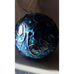Weihnachtsdeko|Susanne Hiebl...die etwas andere Art! Dekokugel BLAUTÜRKIS abstrakte Acrylmalerei auf einer Styroporkugel Fensterdeko Hängedeko Weihnachtskugel Deko