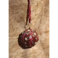 Kunst|Susanne Hiebl...die etwas andere Art! Dekokugel HERZEN & ROSEN Acrylmalerei Collage auf einer Kunststoffkugel Hängedeko Kugeldeko Wohndeko Muttertagsgeschenk