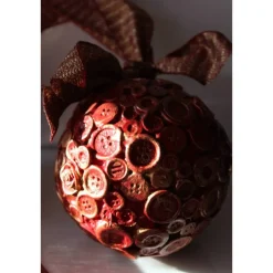 New Dekokugel KNÖPFCHENZAUBER abstrakte Acrylmalerei auf einer Styroporkugel Hängedeko  Weihnachtskugel  Weihnachtsdeko Weihnachtsdeko