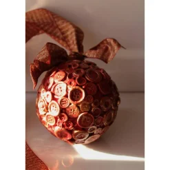 New Dekokugel KNÖPFCHENZAUBER abstrakte Acrylmalerei auf einer Styroporkugel Hängedeko  Weihnachtskugel  Weihnachtsdeko Weihnachtsdeko