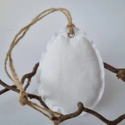Sale Deko-Osterei aus Vintage-Baumwollstoff "FROHE Ostern" - von Ostereier