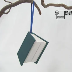 Tischdekoration|Buchbinderei Gründer Dekoration Minibuch, petrol blau, Mini-Notizbuch, handgefertigt