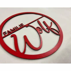 Clearance Dekoring „Familie“, personalisiert, Familienschild, Familienname, verschiedene Farben und Größen (OHNE Trockenblumen) Geschenke