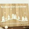 Best Deko-Schild aus Holz mit Häusern Weihnachtscountdown | Natürliche Adventskalender Alternative | Holzschild Advent Adventskalender