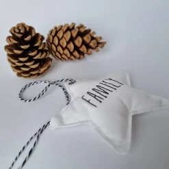 Hot Deko-Weihnachtsstern "Family" - aus Vintage-Baumwollstoff 60er Jahre - von he-ART by helen Weihnachtsdeko
