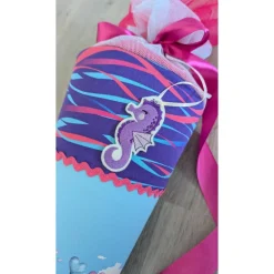 Clearance Delfin Mermaid Schultüte, Step by Step, Zuckertüte 70cm Stoff, Stickereien, Name inklusive Kinder Schultüten