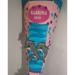 Clearance Delphin Schultüte mit deinem inkl. Name, perfekt für deine Einschulung Kinder Schultüten