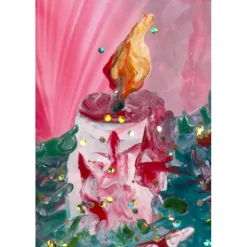 Weihnachtsdeko|Malerei & Digital-Art - Ulrike Kröll Der 1. Advent – II   Original Encausticmalerei, Unikat mit Passepartout - Design  Ulrike Kröll