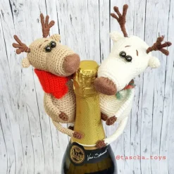 Weihnachtsdeko|Tascha Toys Design Dekofigur Hirsch, Hirsch gehäkelt, gehäkeltes Reh,  Dekofigur Hirsch, hirsch kuscheltier,  Rentier, hirsch gesche